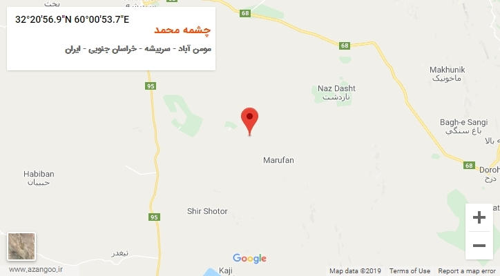 روستای چشمه محمد بر روی نقشه