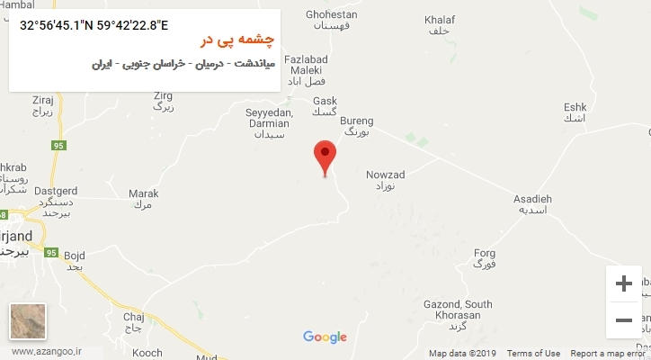 روستای چشمه پی در بر روی نقشه