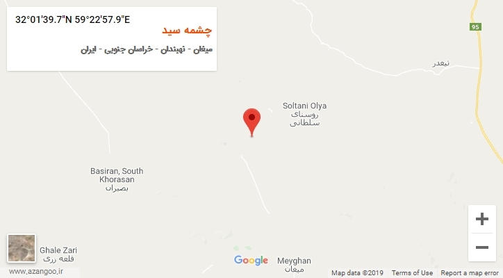 روستای چشمه سید بر روی نقشه