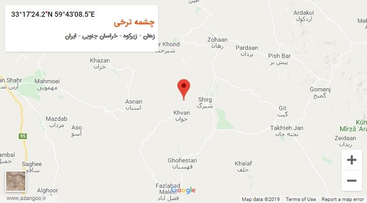 روستای چشمه ترخی بر روی نقشه