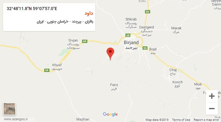 روستای داود بر روی نقشه