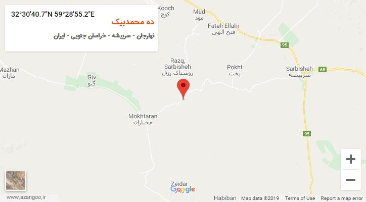 روستای ده محمدبیک بر روی نقشه