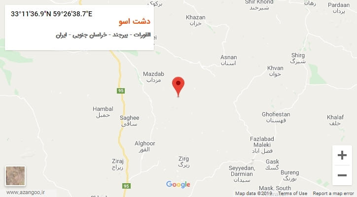 روستای دشت اسو بر روی نقشه