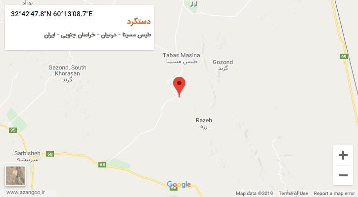 روستای دستگرد بر روی نقشه
