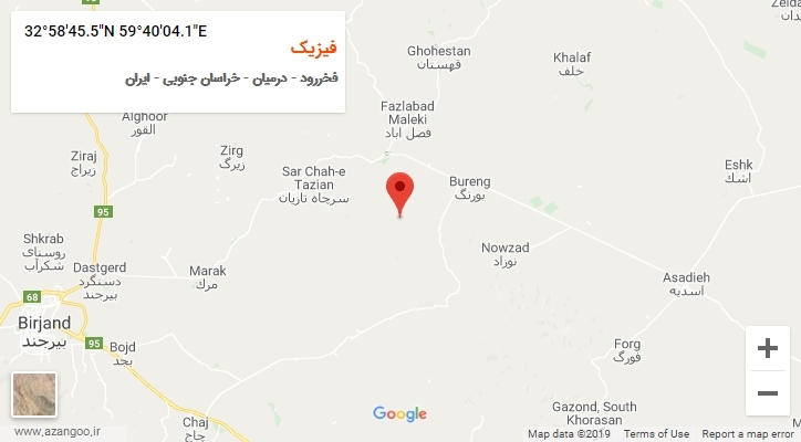 روستای فیزیک بر روی نقشه