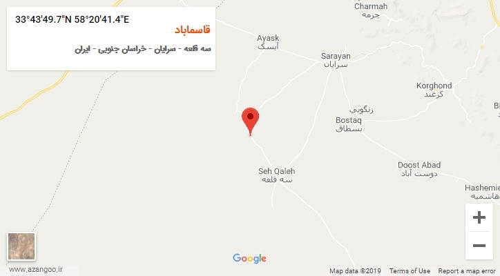 روستای قاسماباد بر روی نقشه
