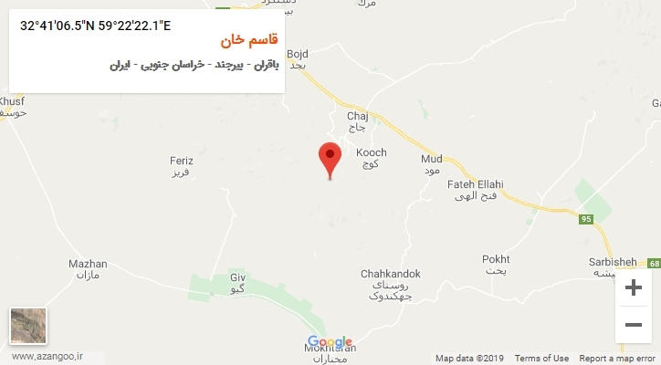 روستای قاسم خان بر روی نقشه
