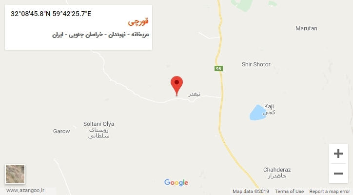 روستای قورچی بر روی نقشه