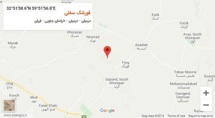 روستای قورشک سفلی بر روی نقشه