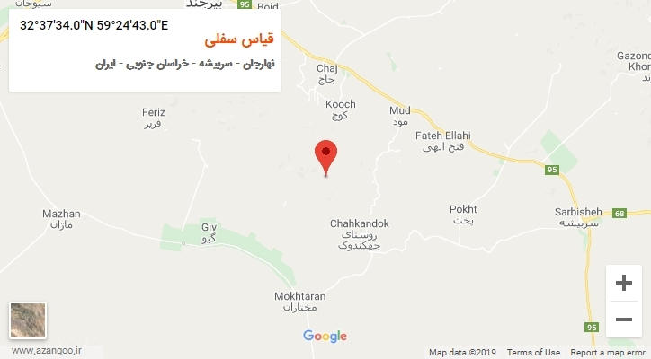 روستای قیاس سفلی بر روی نقشه