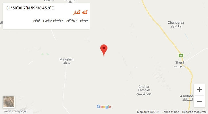 روستای گله گدار بر روی نقشه