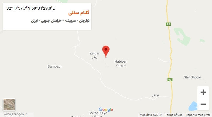 روستای گلنام سفلی بر روی نقشه