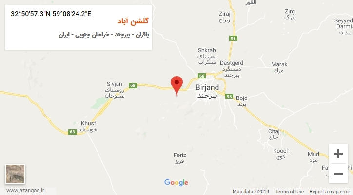 روستای گلشن آباد بر روی نقشه