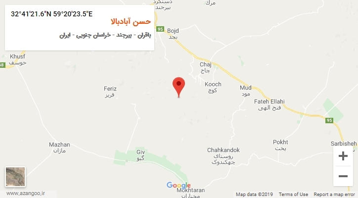 روستای حسن آبادبالا بر روی نقشه