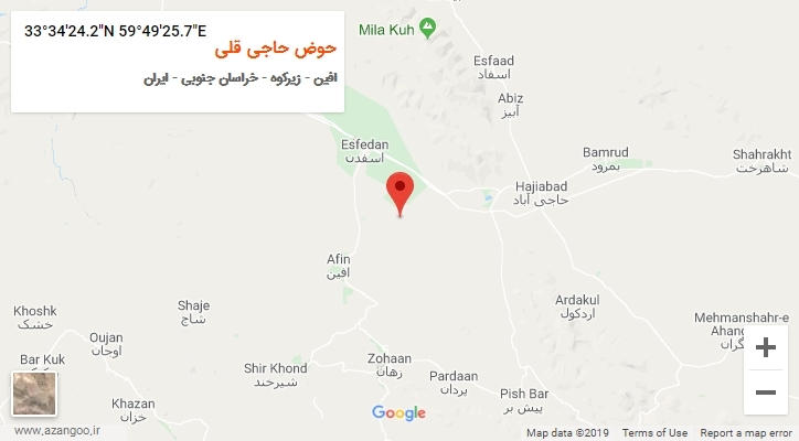 روستای حوض حاجی قلی بر روی نقشه