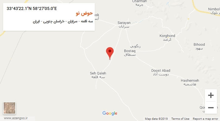 روستای حوض نو بر روی نقشه