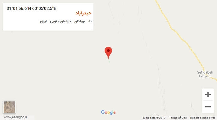 روستای حیدرآباد بر روی نقشه