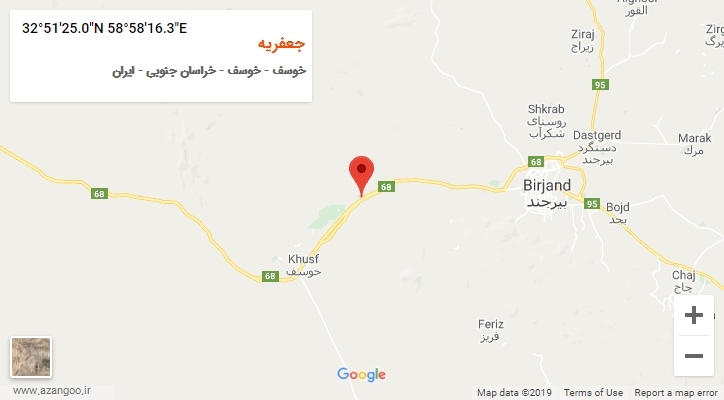 روستای جعفریه بر روی نقشه