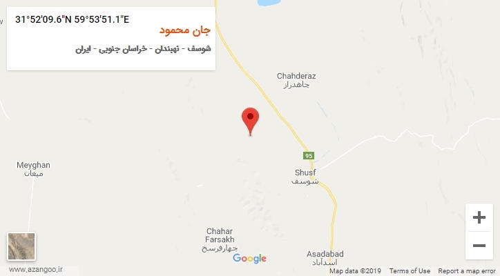 روستای جان محمود بر روی نقشه