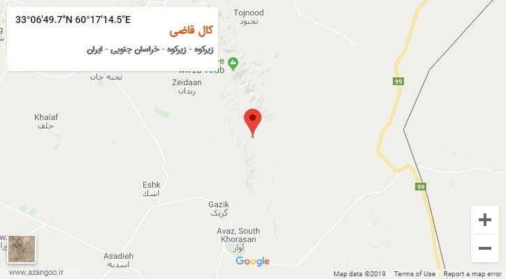 روستای کال قاضی بر روی نقشه