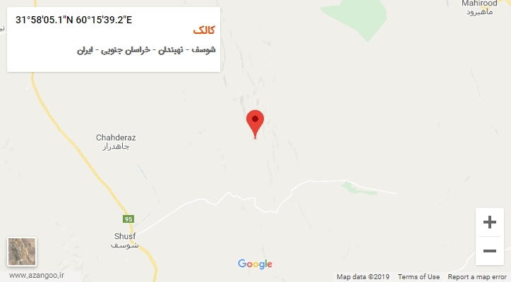 روستای کالک بر روی نقشه