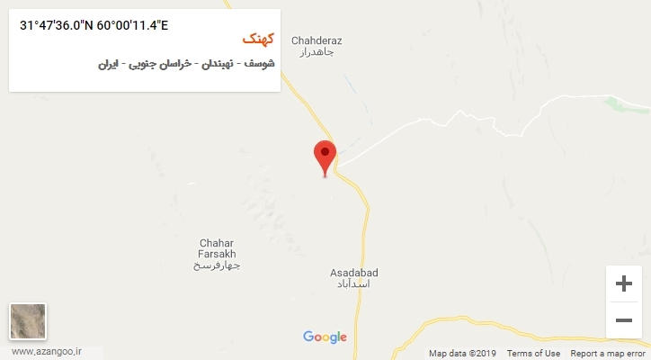 روستای کهنک بر روی نقشه