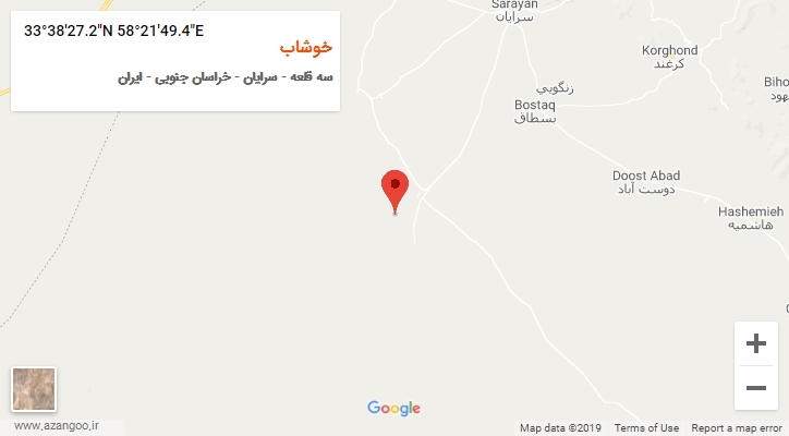 روستای خوشاب بر روی نقشه