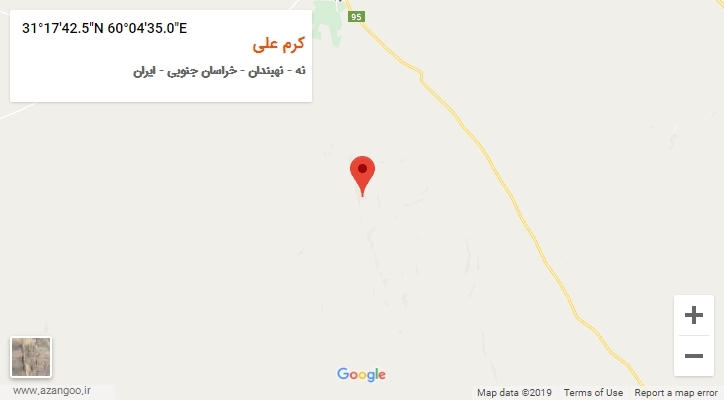 روستای کرم علی بر روی نقشه