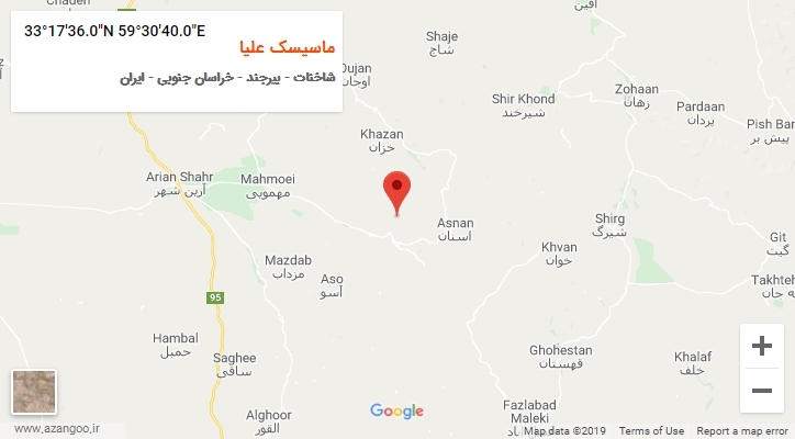 روستای ماسیسک علیا بر روی نقشه