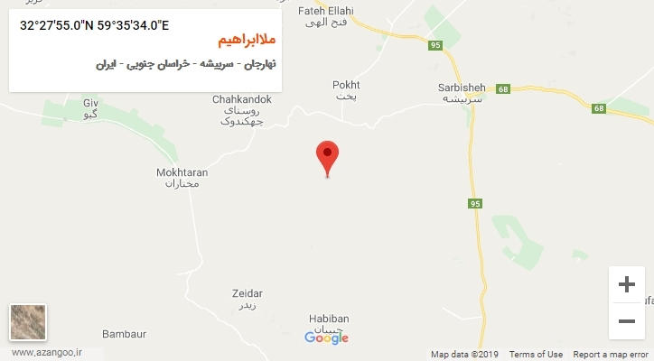 روستای ملاابراهیم بر روی نقشه