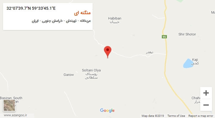 روستای منگنه ای بر روی نقشه