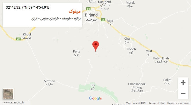 روستای مرغوک بر روی نقشه