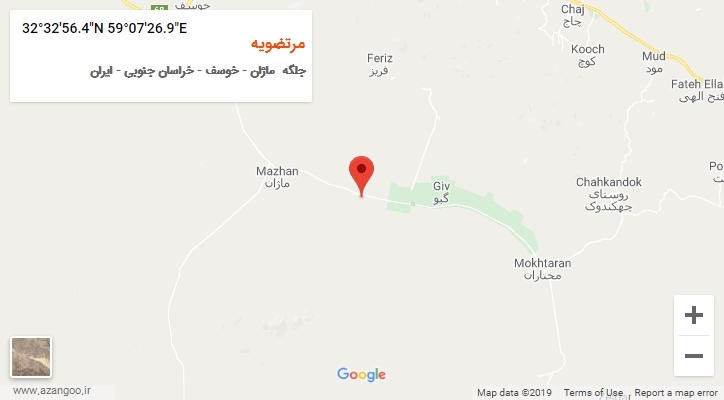 روستای مرتضویه بر روی نقشه