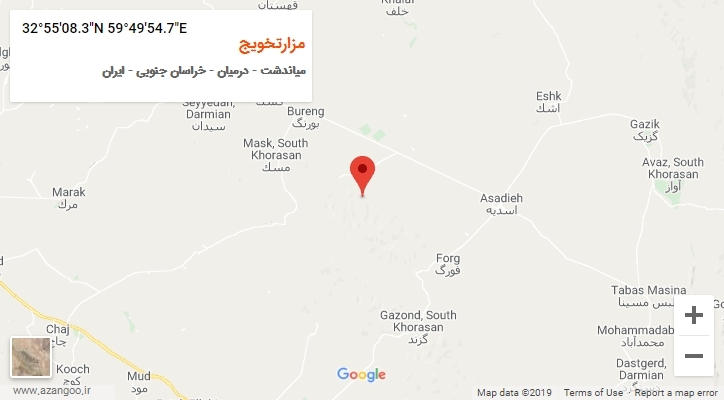 روستای مزارتخویج بر روی نقشه