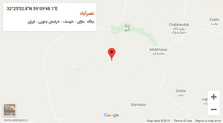 روستای نصرآباد بر روی نقشه
