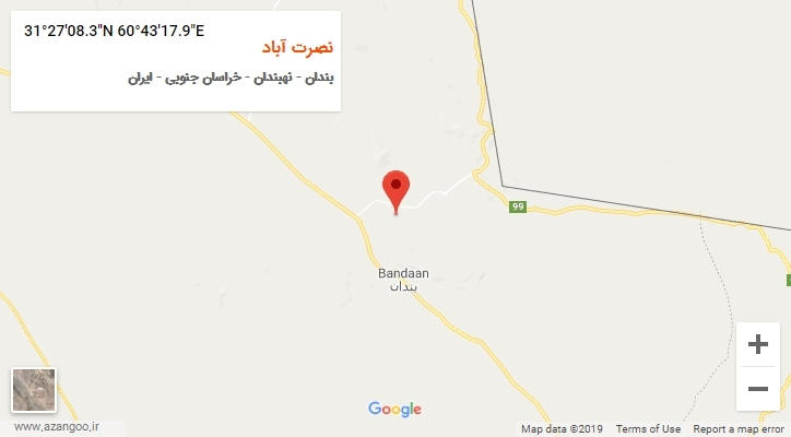 روستای نصرت آباد بر روی نقشه