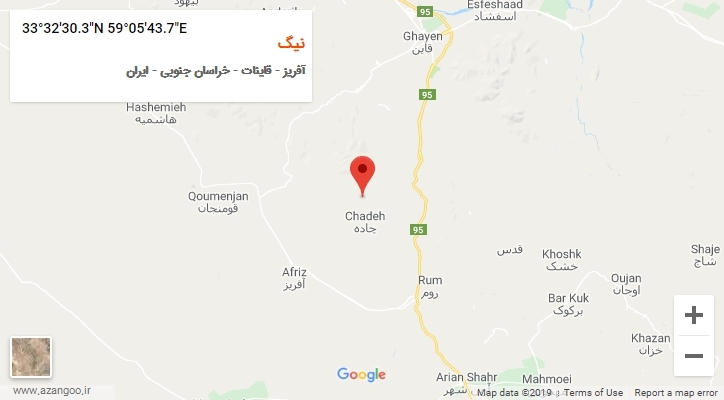 روستای نیگ بر روی نقشه