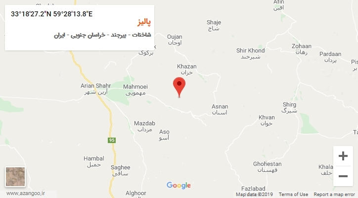 روستای پالیز بر روی نقشه