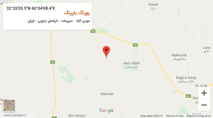 روستای پورنگ یاپرنگ بر روی نقشه