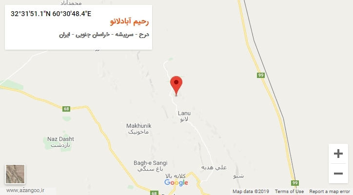 روستای رحیم آبادلانو بر روی نقشه