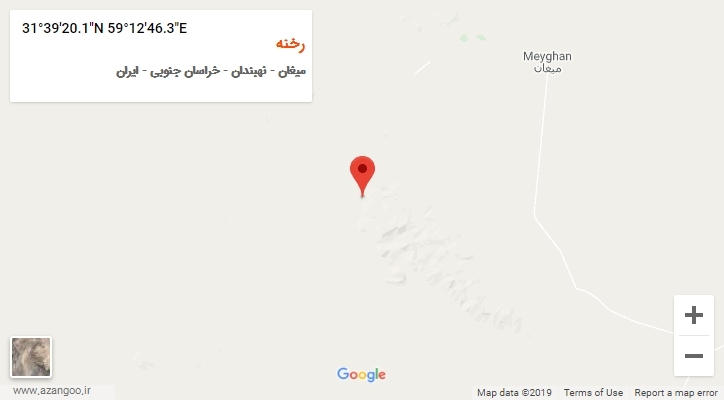 روستای رخنه بر روی نقشه