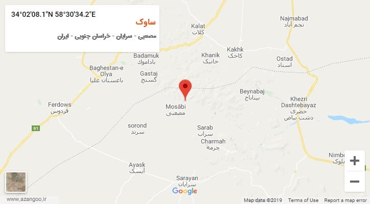 روستای ساوک بر روی نقشه