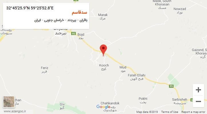 روستای سدقاسم بر روی نقشه