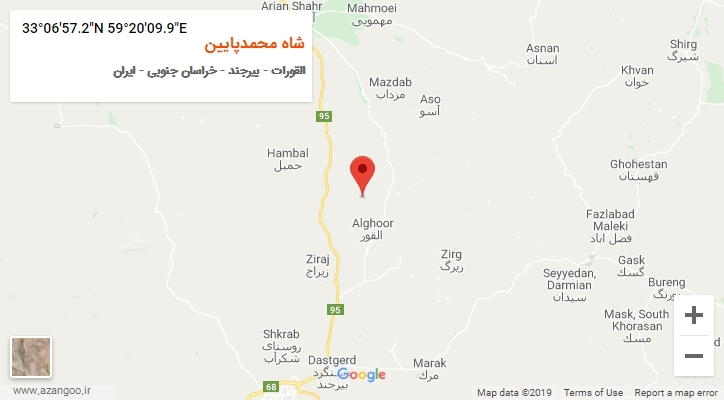روستای شاه محمدپایین بر روی نقشه