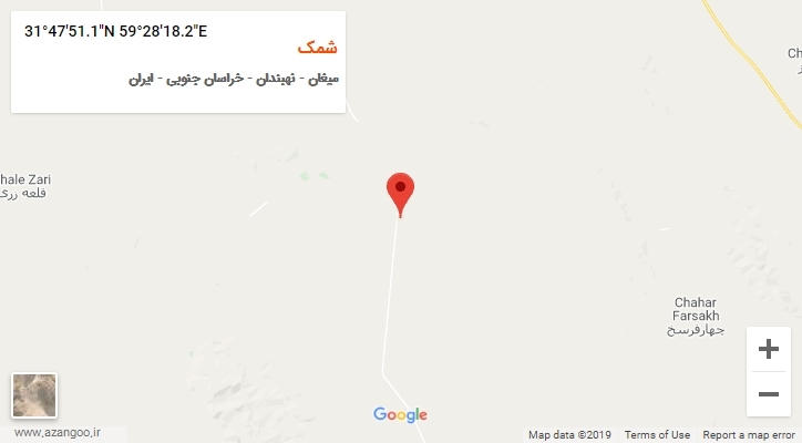 روستای شمک بر روی نقشه