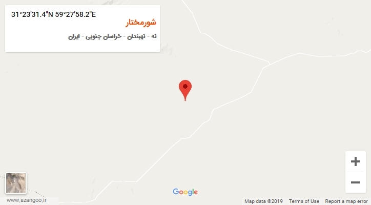 روستای شورمختار بر روی نقشه
