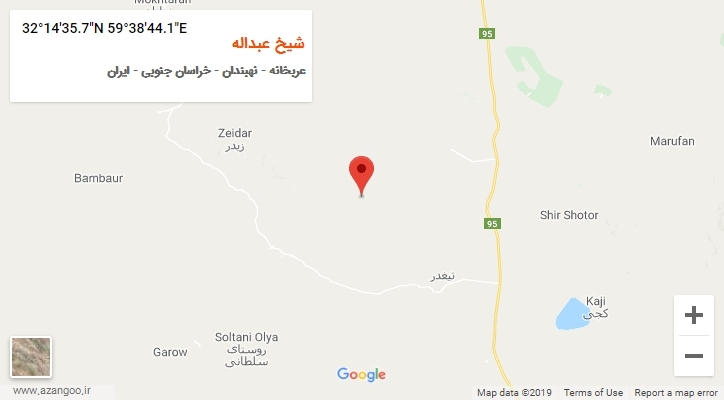 روستای شیخ عبداله بر روی نقشه