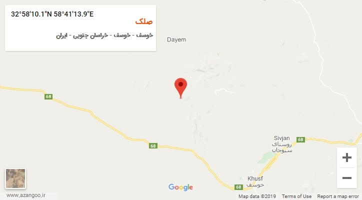 روستای صلک بر روی نقشه
