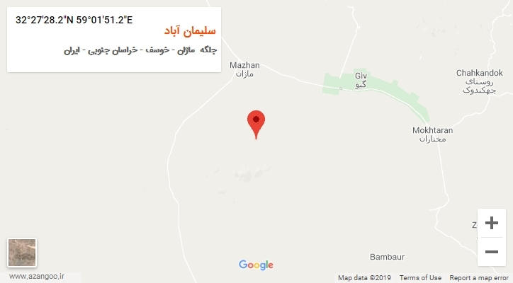 روستای سلیمان آباد بر روی نقشه