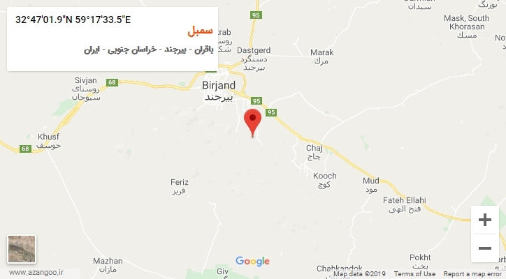 روستای سمبل بر روی نقشه
